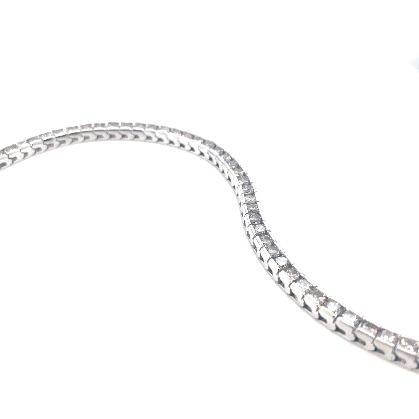 14k White Gold 3.92 CT TW Diamonds Bracelet
