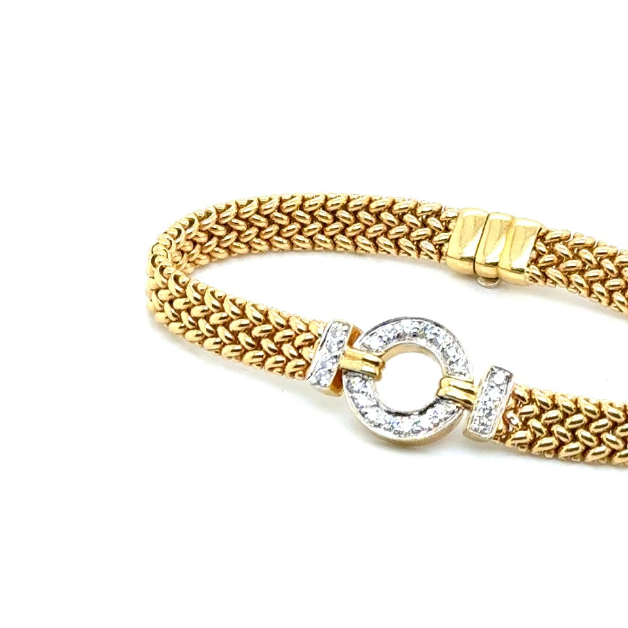 18k Yellow Gold 1.1 CT TW Diamonds Bracelet