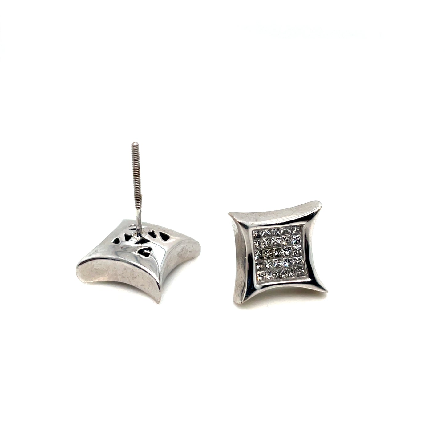 14k White Gold 0.5 CT TW Diamonds Earrings