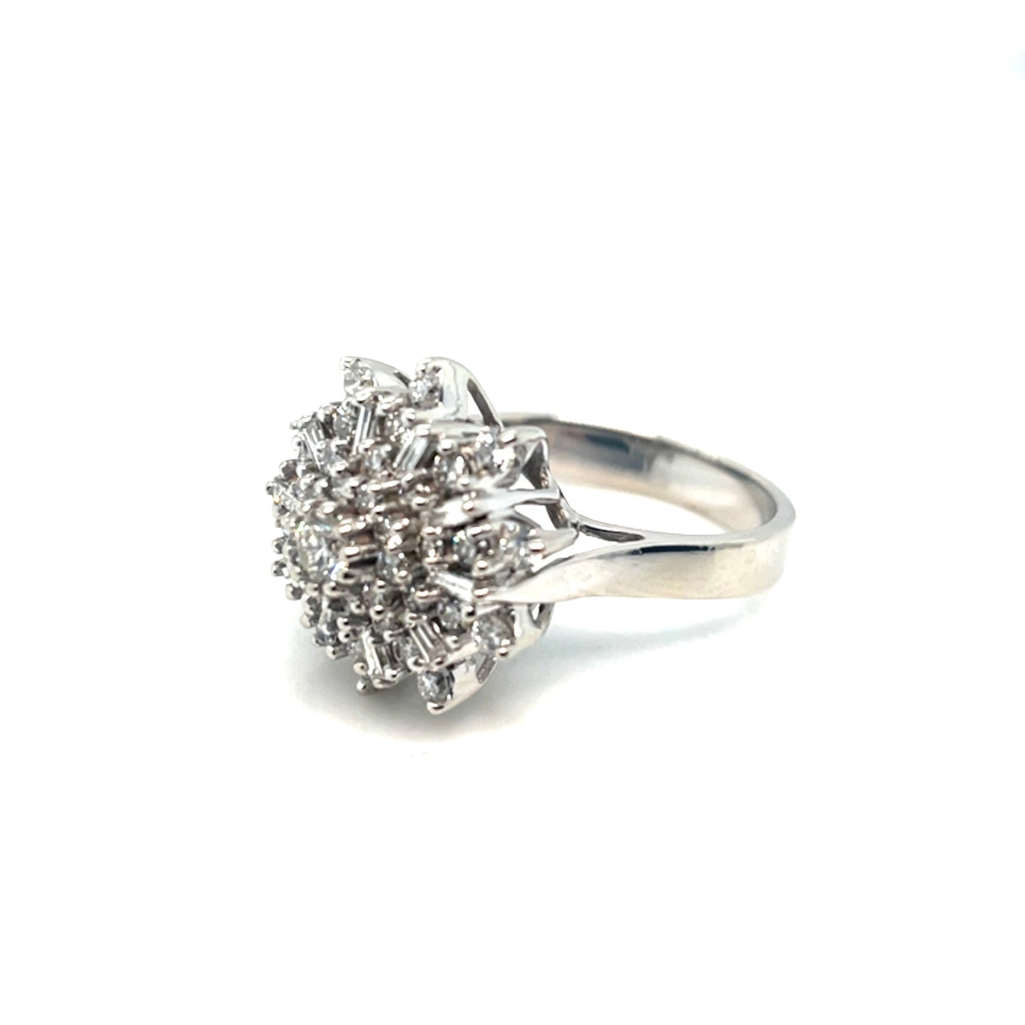 14k White Gold 1.5 CT TW Diamonds Ring