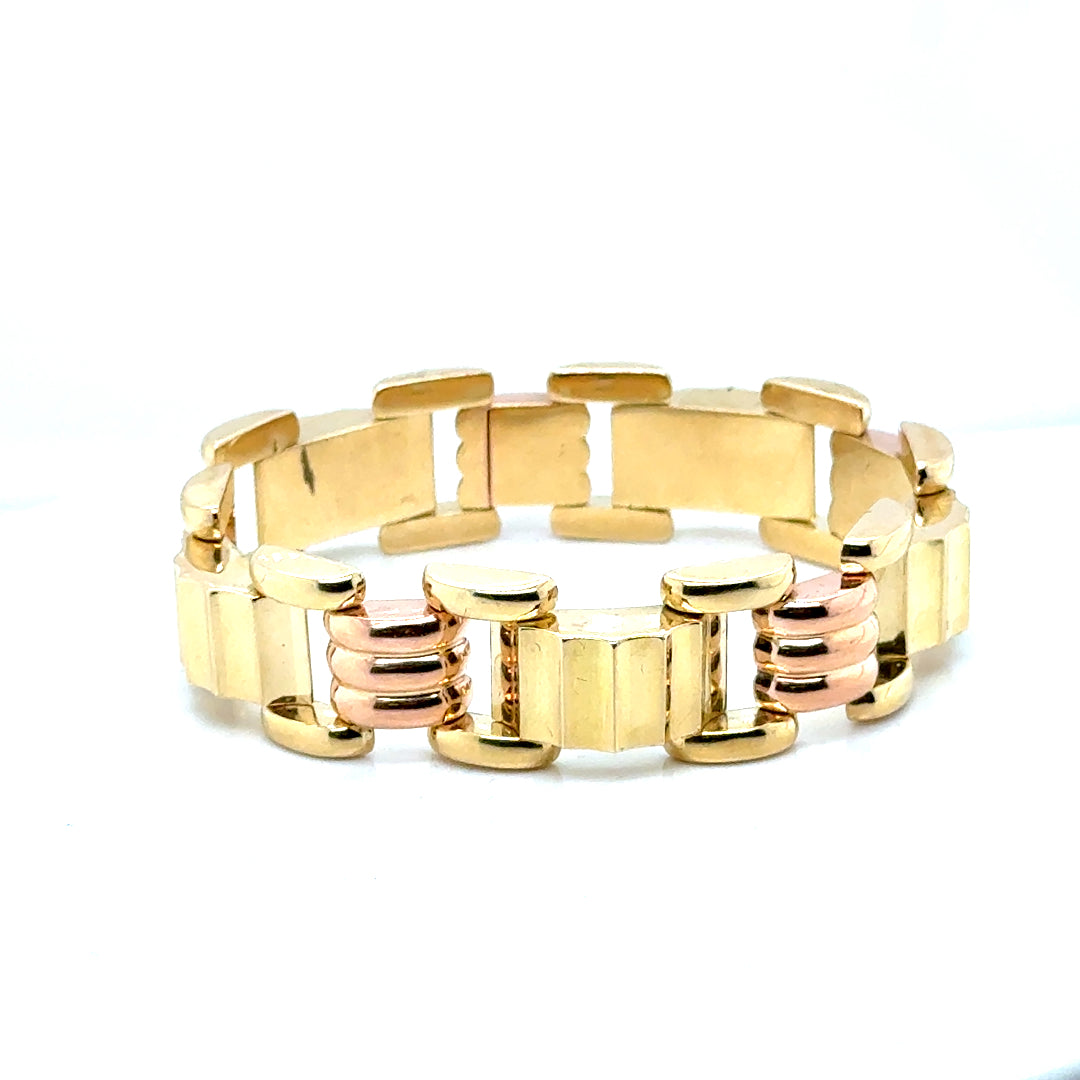 14k Yellow and Rose Gold Bracelet