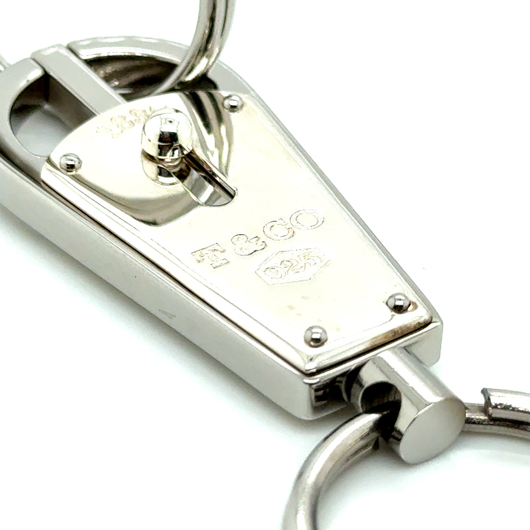 Tiffany & Co. Sterling Silver and Stainless Steel Valet Key Ring