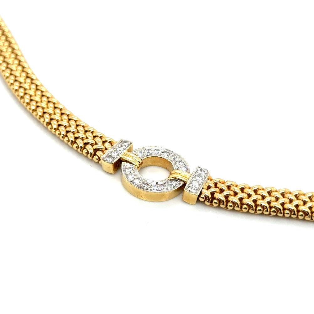 18k Yellow Gold 1.1 CT TW Diamonds Bracelet