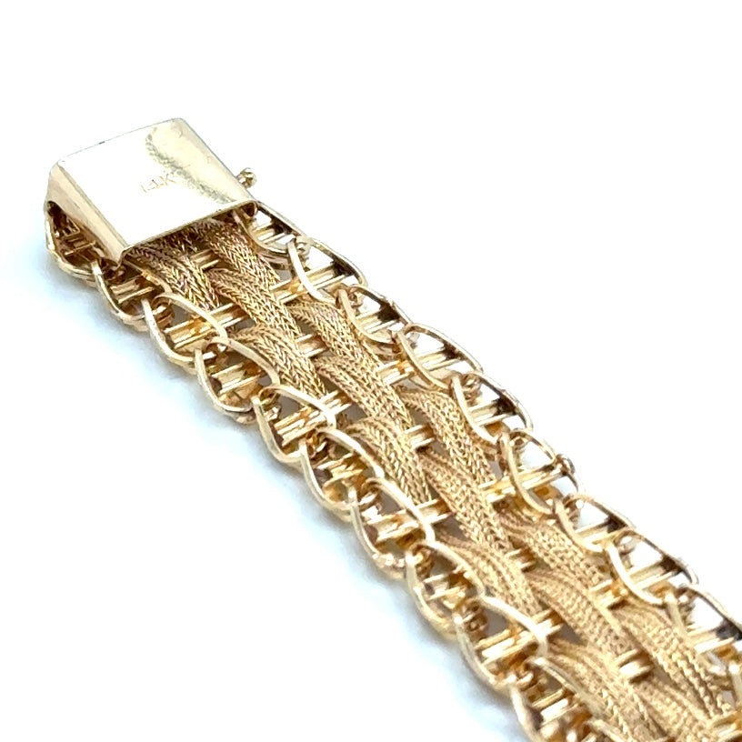 14k Yellow Ladies Gold Bracelet