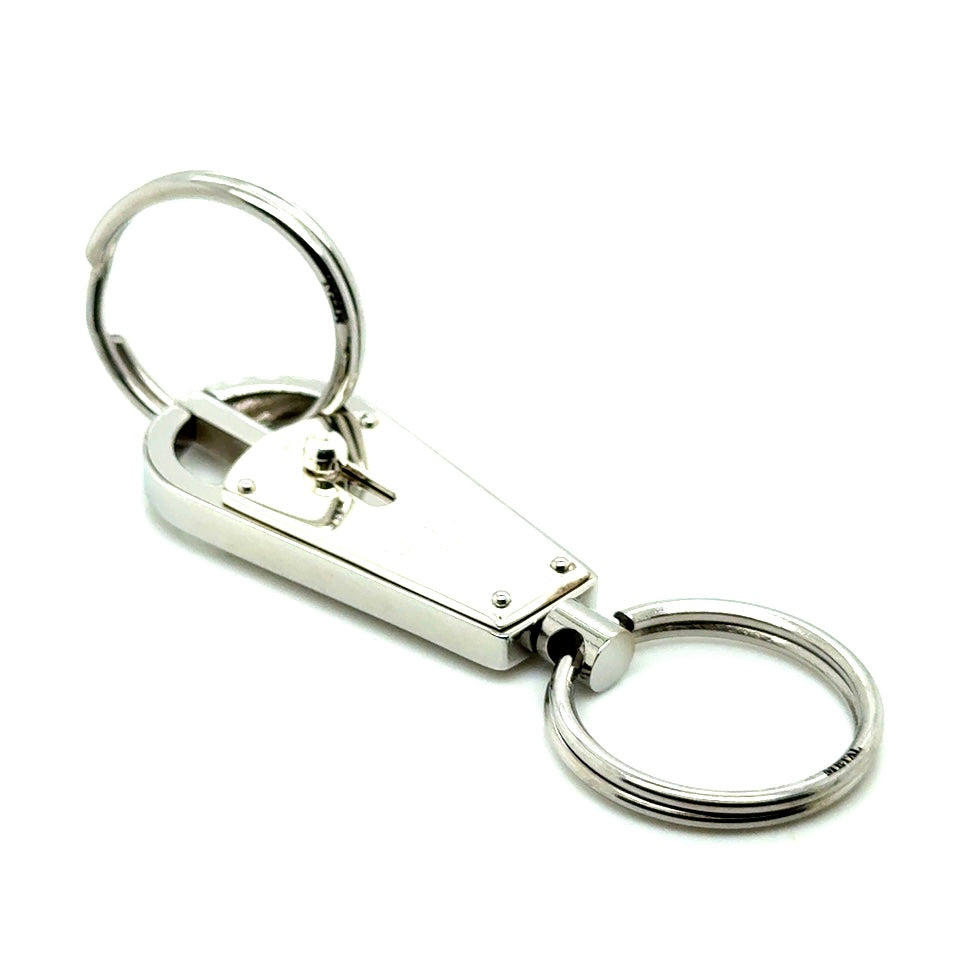 Tiffany & Co. Sterling Silver and Stainless Steel Valet Key Ring