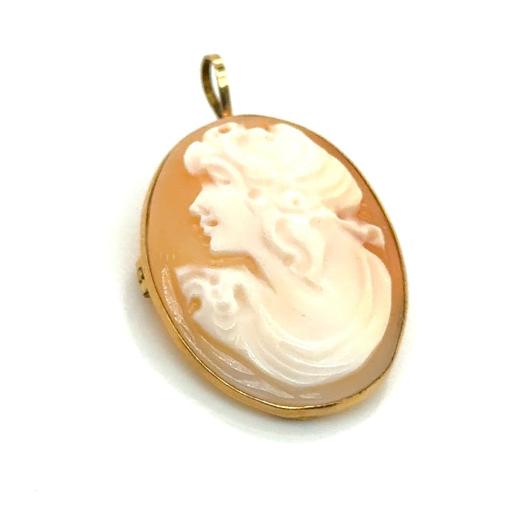 Vintage 14k Yellow Gold Italy Brooch/Pendant
