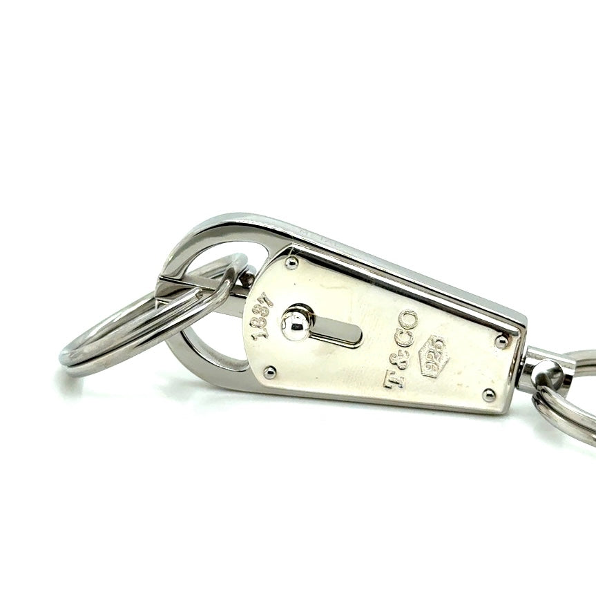 Tiffany & Co. Sterling Silver and Stainless Steel Valet Key Ring