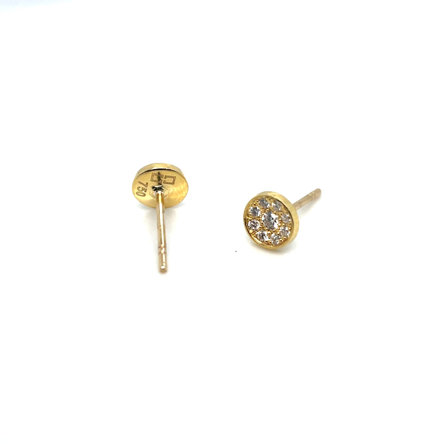18k Yellow Gold 0.40 CT TW Diamonds Earrings