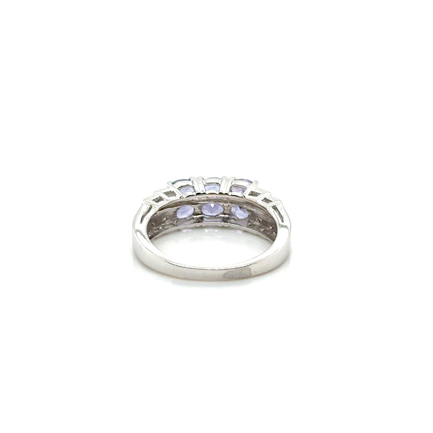 10k White Gold Tanzanite and Diamonds Ring