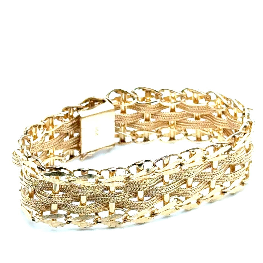 14k Yellow Ladies Gold Bracelet