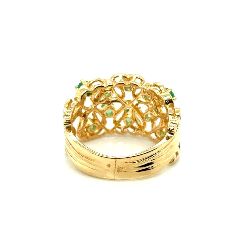 14k Yellow Gold Emerald Ring