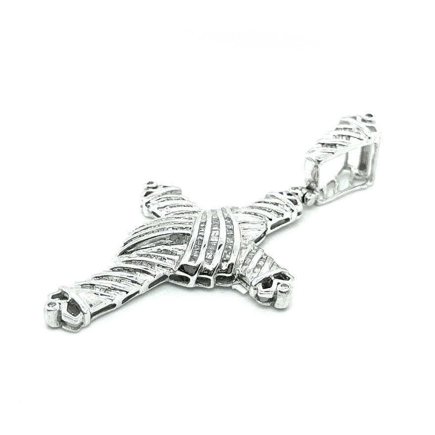 10k White Gold 2.5 CT TW Diamonds Pendant