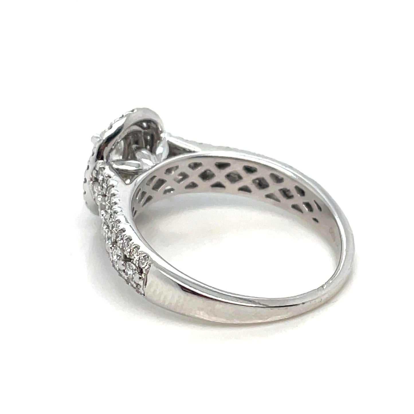 14k White Gold Engagement 1.55 CT TW Diamonds Ring