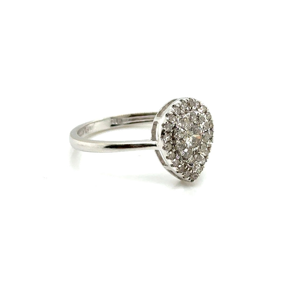 10k White Gold 0.8 CT TW Diamonds Ring