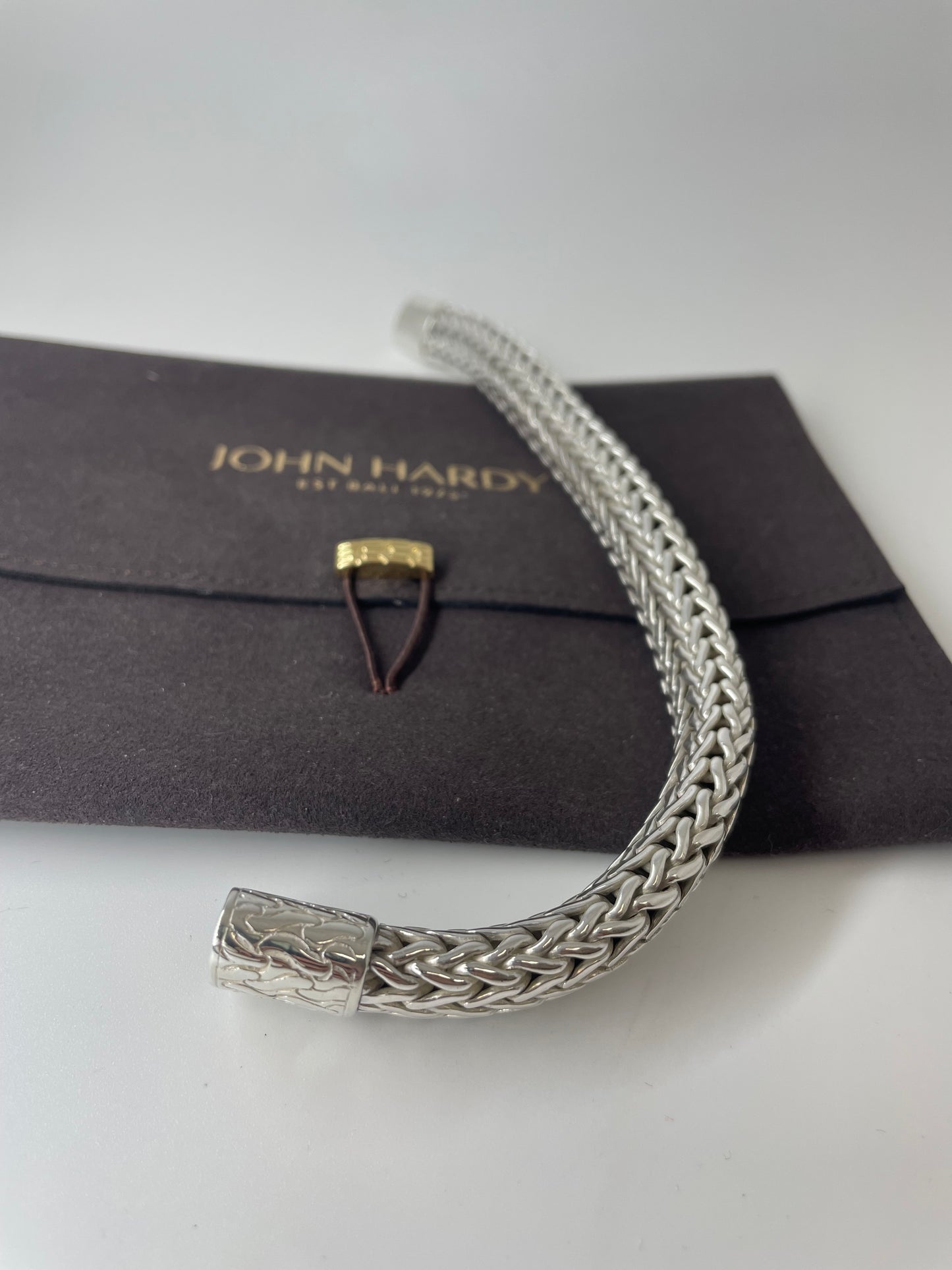 JOHN HARDY Fabulous Men’s 925 Sterling Silver Triple Woven Bracelet