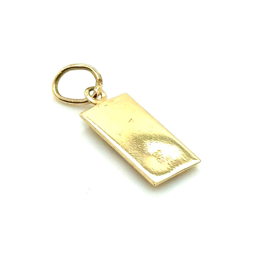 14k Yellow Gold Virgin Mary Pendant