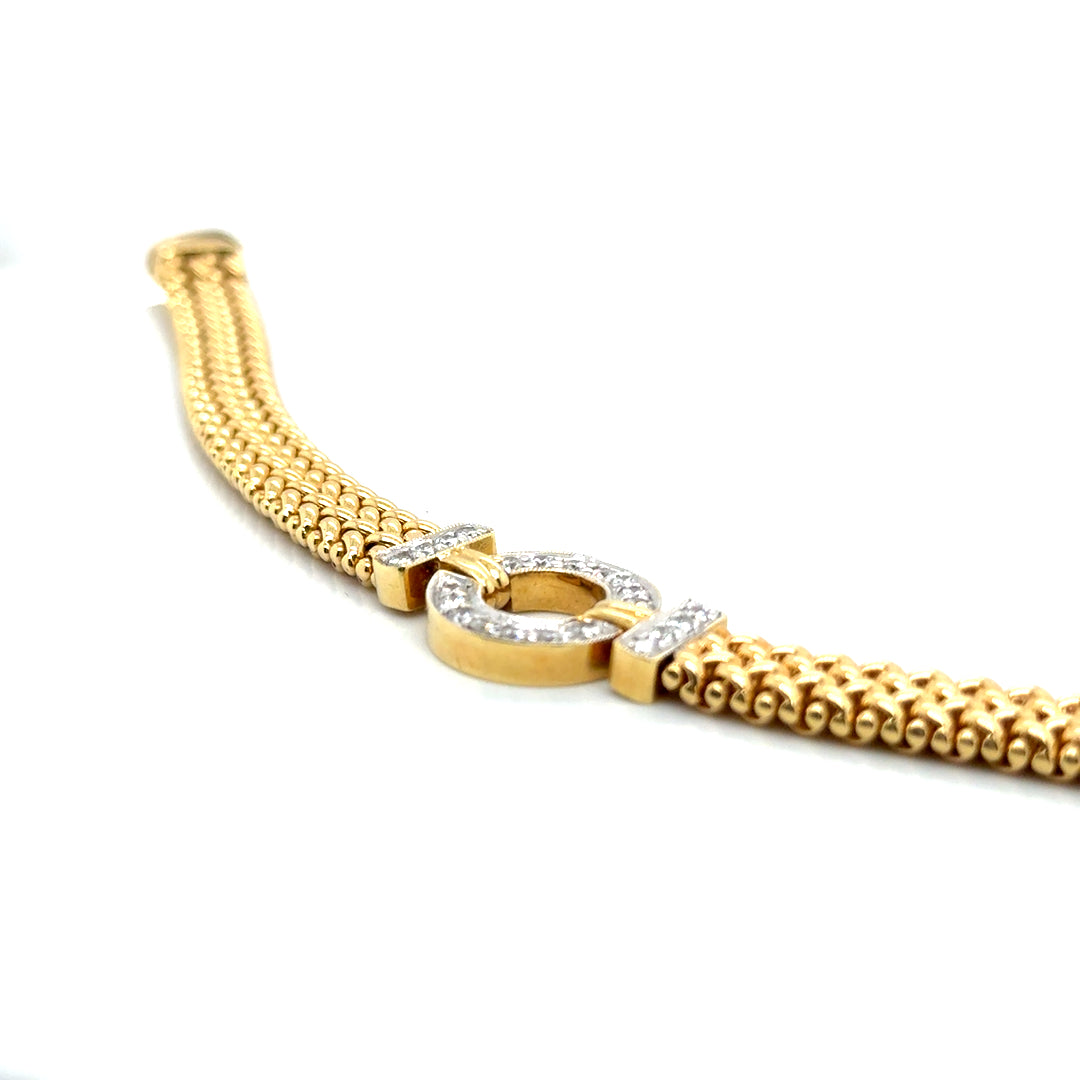 18k Yellow Gold 1.1 CT TW Diamonds Bracelet