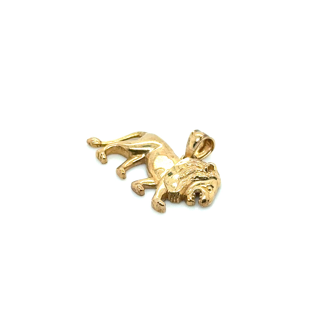 10k Yellow Gold Lion Pendant
