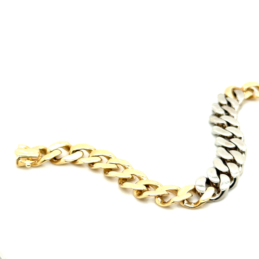 New 14k Yellow and White Gold 1 CT TW Diamond Men’s Bracelet