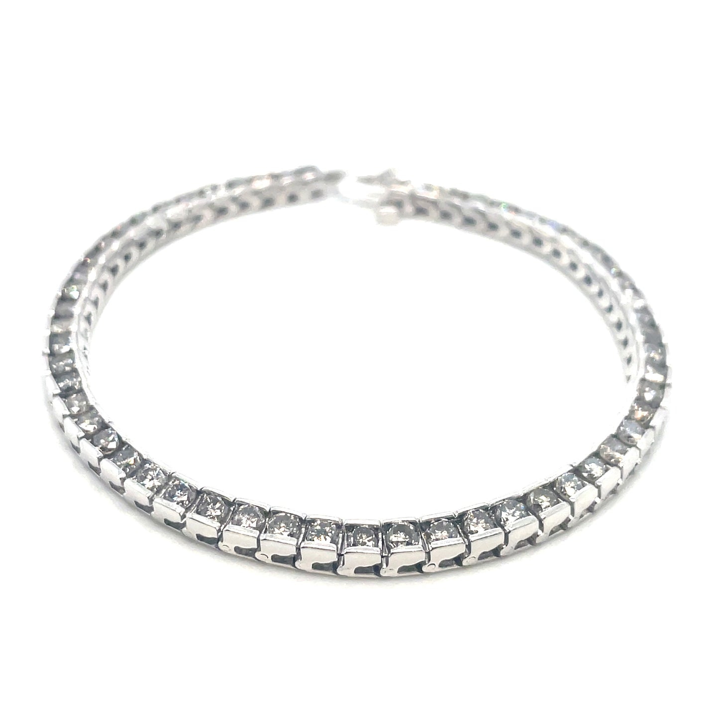 14k White Gold 3.92 CT TW Diamonds Bracelet