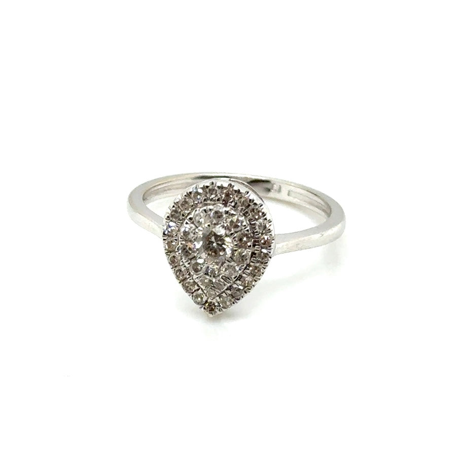 10k White Gold 0.8 CT TW Diamonds Ring