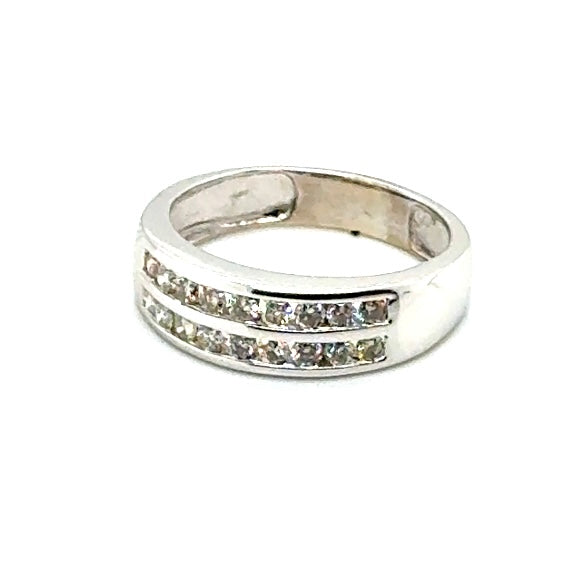 14k White Gold 0.90 CT TW Diamonds Men’s Ring