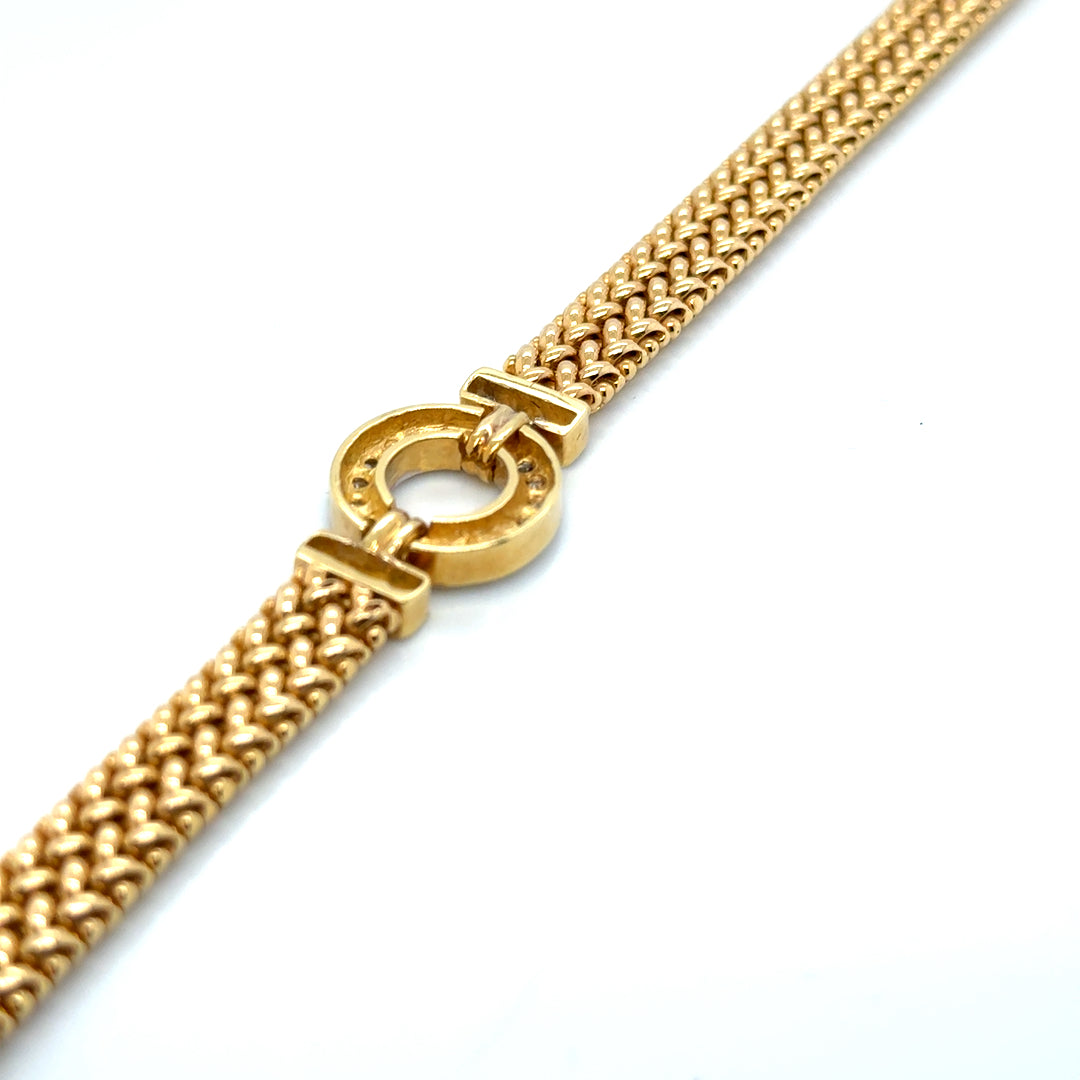 18k Yellow Gold 1.1 CT TW Diamonds Bracelet