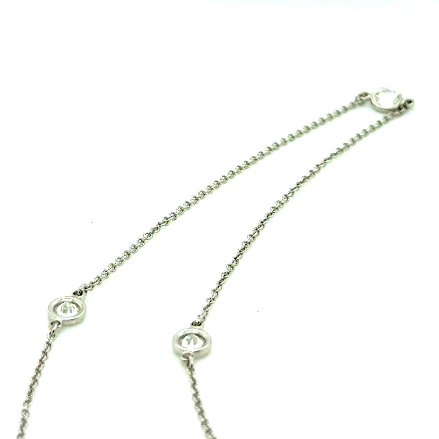 Authentic New Tiffany & Co. Peretti Collection Platinum Diamonds Necklace