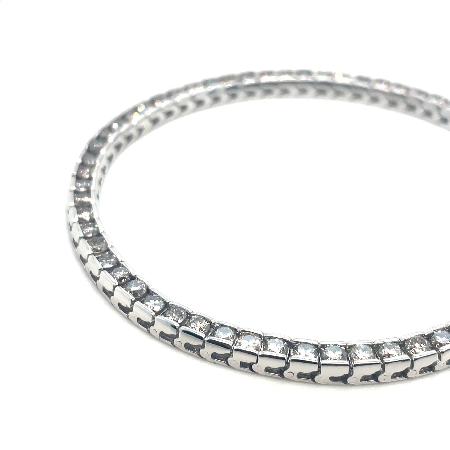 14k White Gold 3.92 CT TW Diamonds Bracelet
