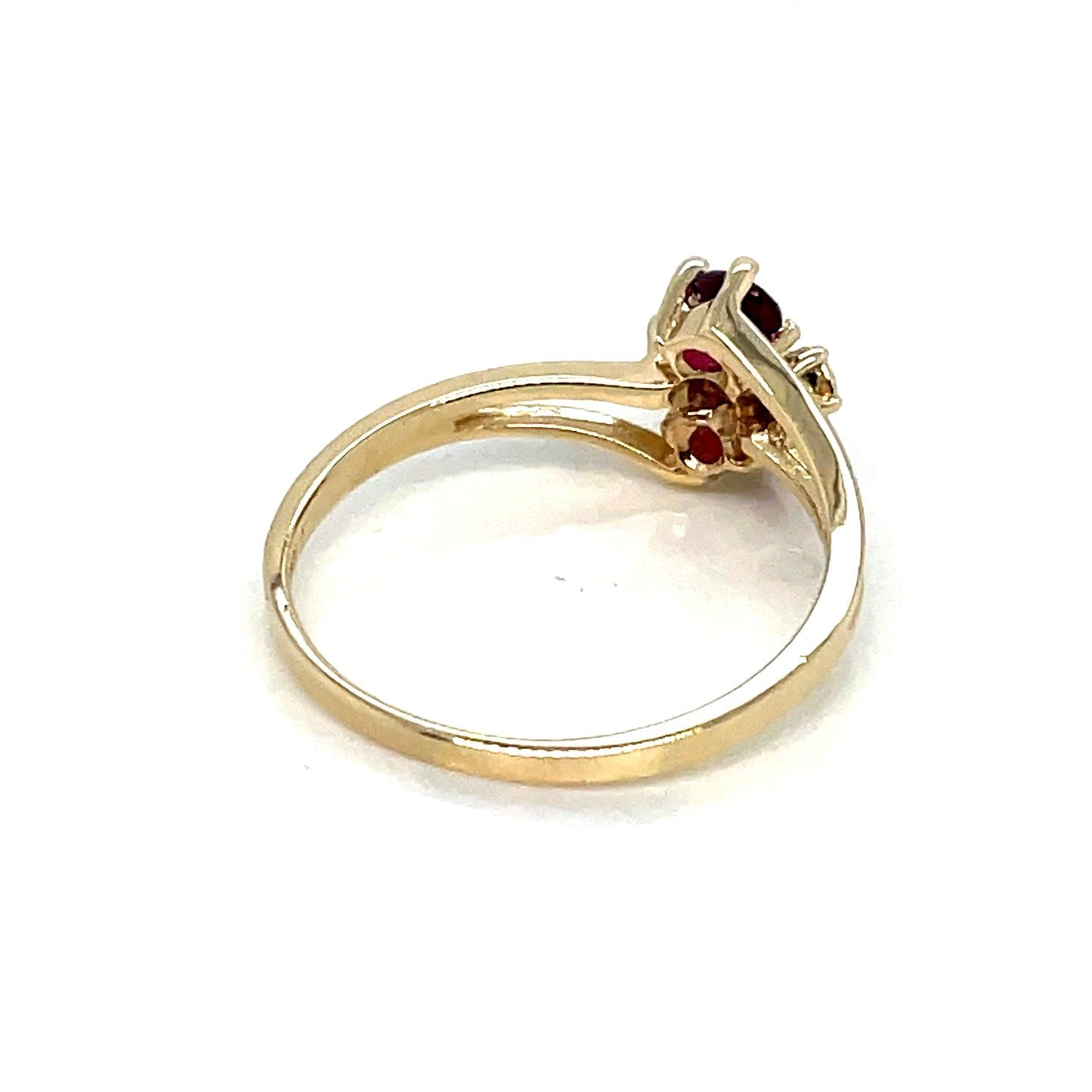 10k Yellow Gold Ruby Diamond Ring