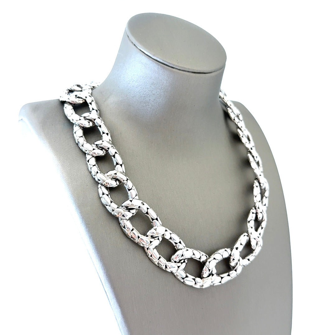 JOHN HARDY Sterling Silver Pebble Dot Kali Chain Link Necklace