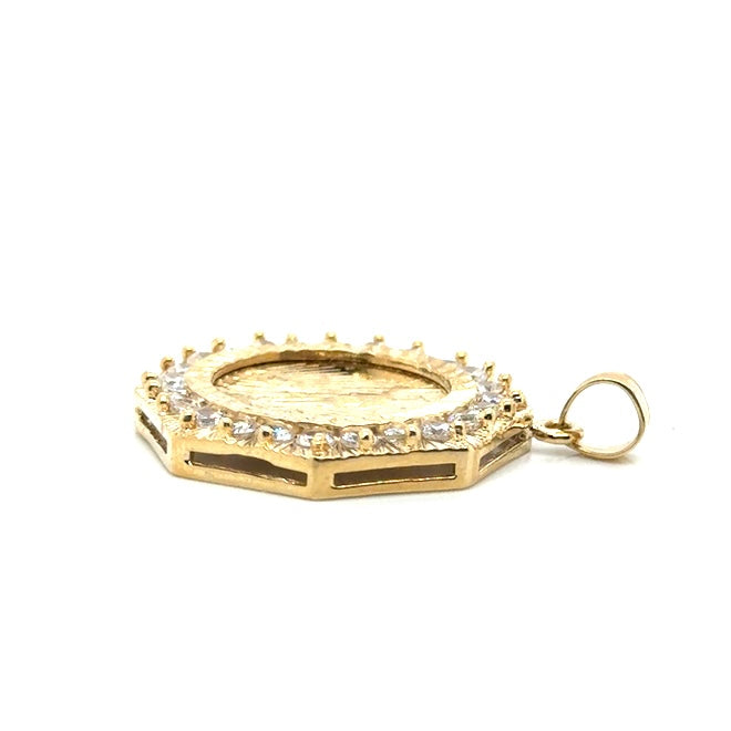 10k Yellow Gold Cubic Zirconia Pendant