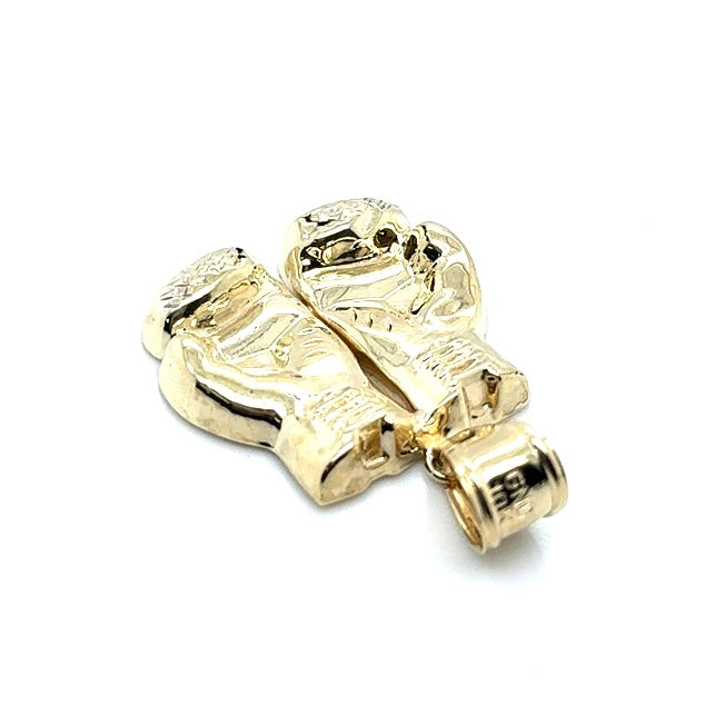 10k Yellow Gold Boxing Gloves Unisex Pendant