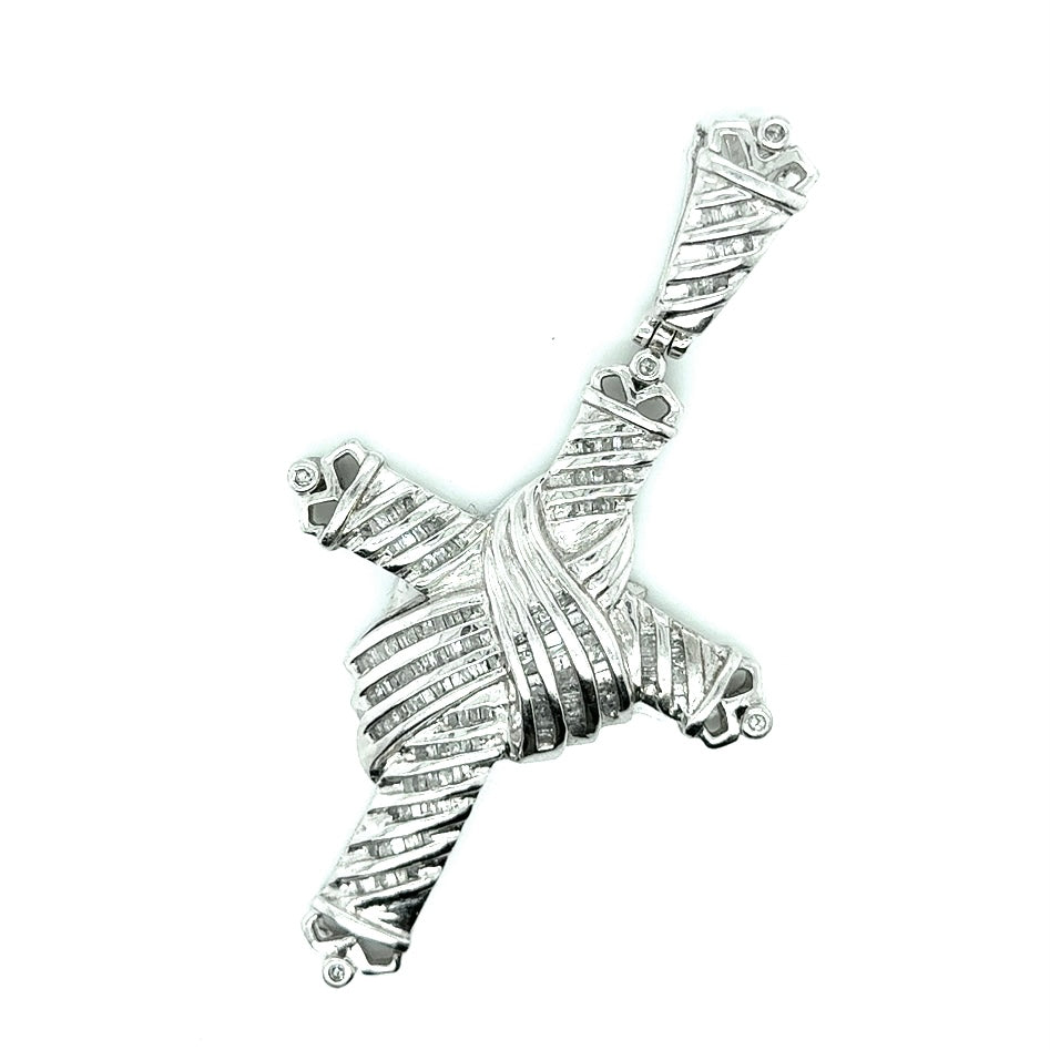 10k White Gold 2.5 CT TW Diamonds Pendant