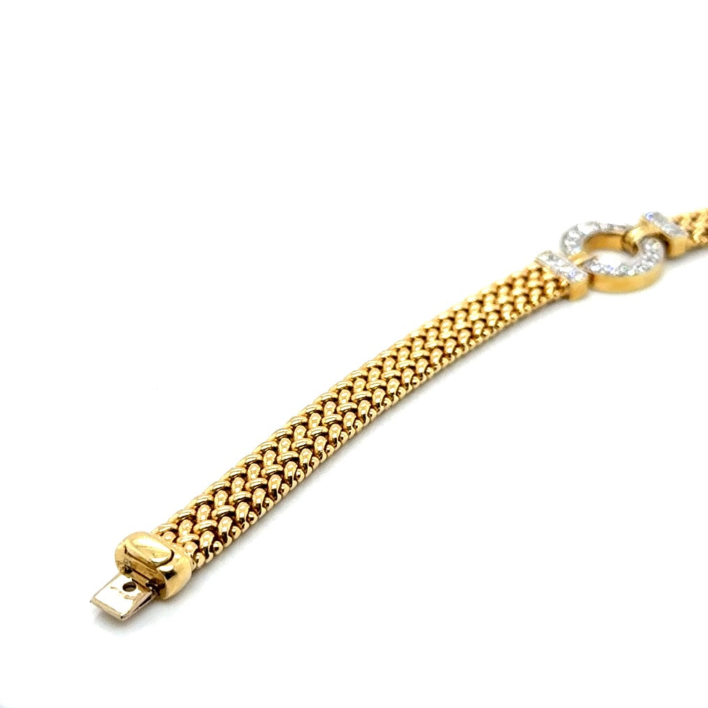 18k Yellow Gold 1.1 CT TW Diamonds Bracelet