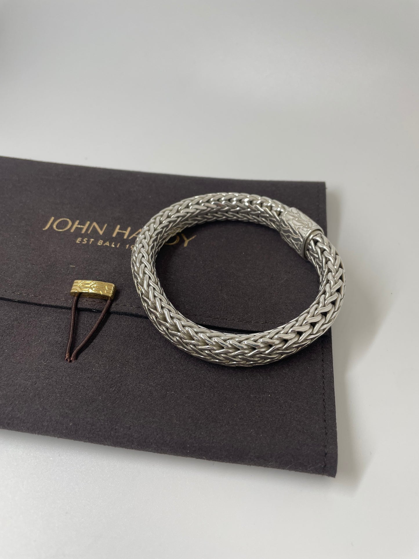 JOHN HARDY Fabulous Men’s 925 Sterling Silver Triple Woven Bracelet