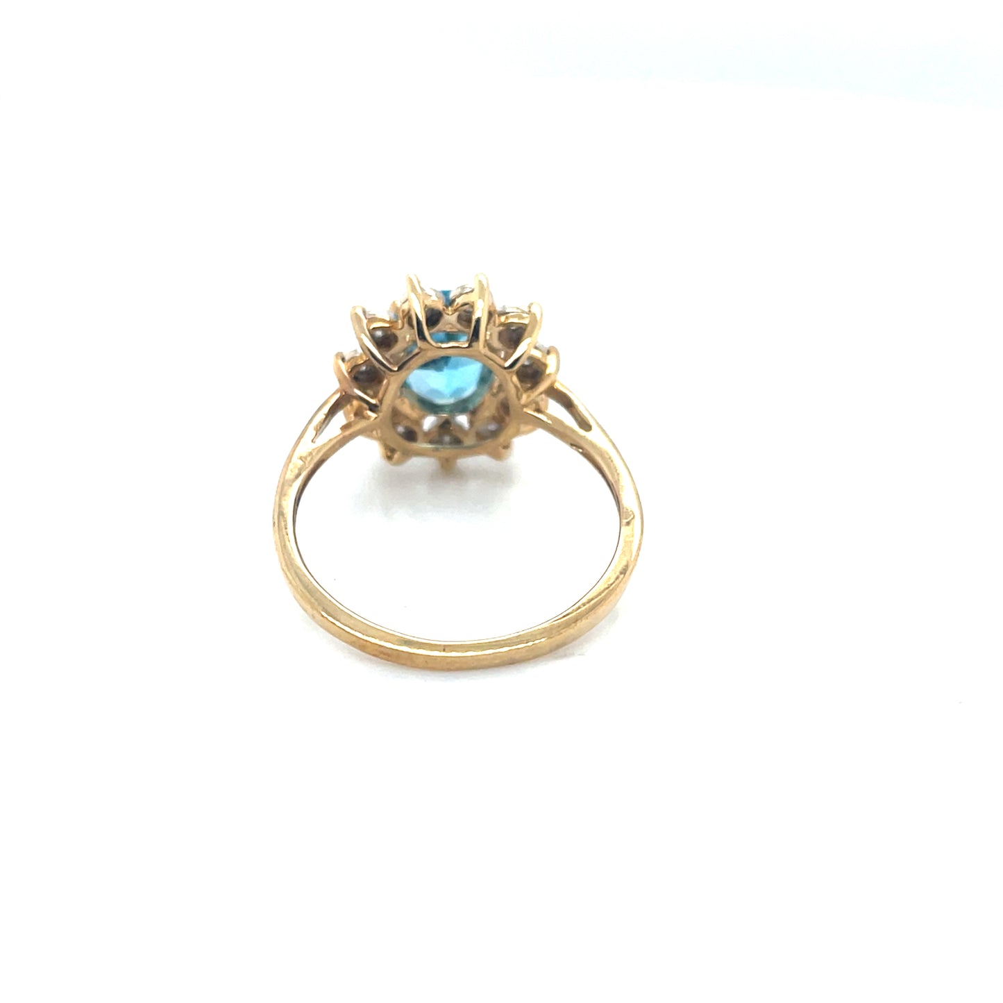 10k Yellow Gold Topaz and Diamonds Ring