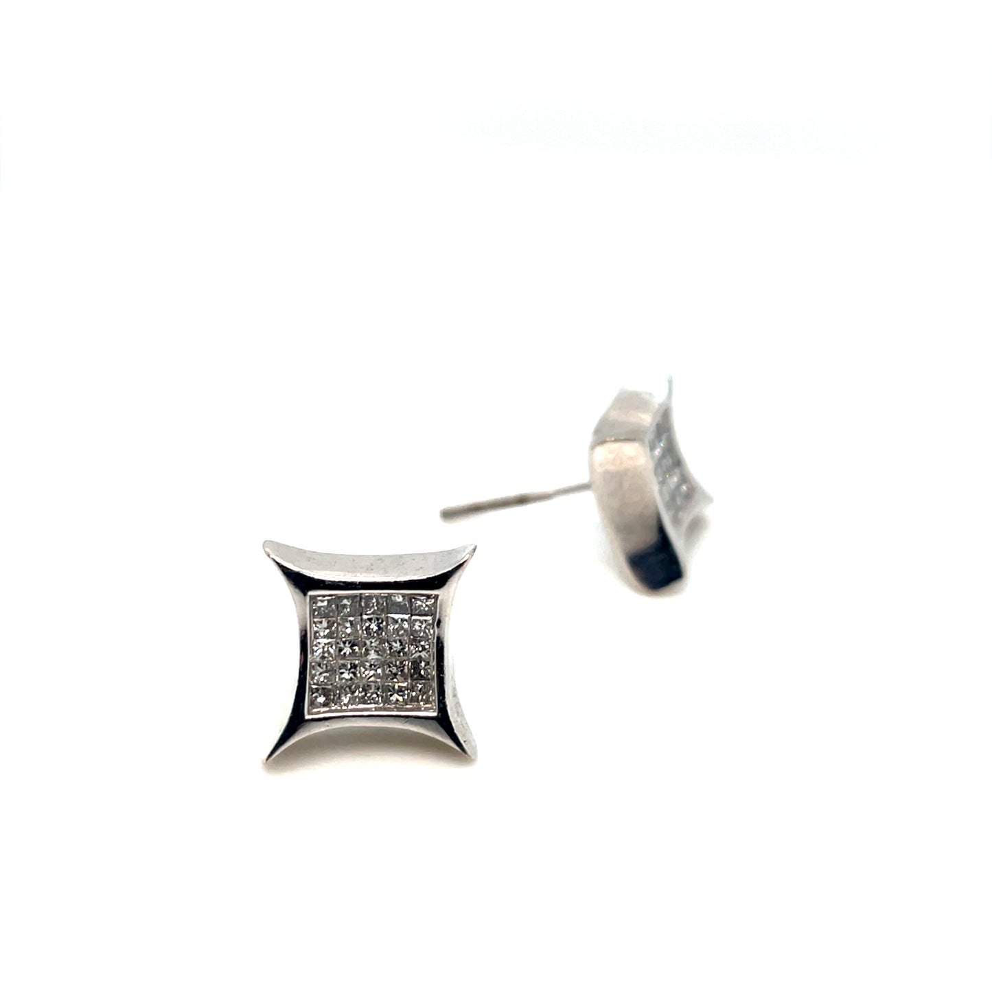 14k White Gold 0.5 CT TW Diamonds Earrings
