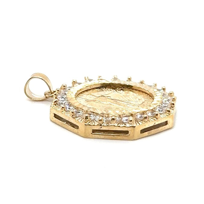 10k Yellow Gold Cubic Zirconia Pendant