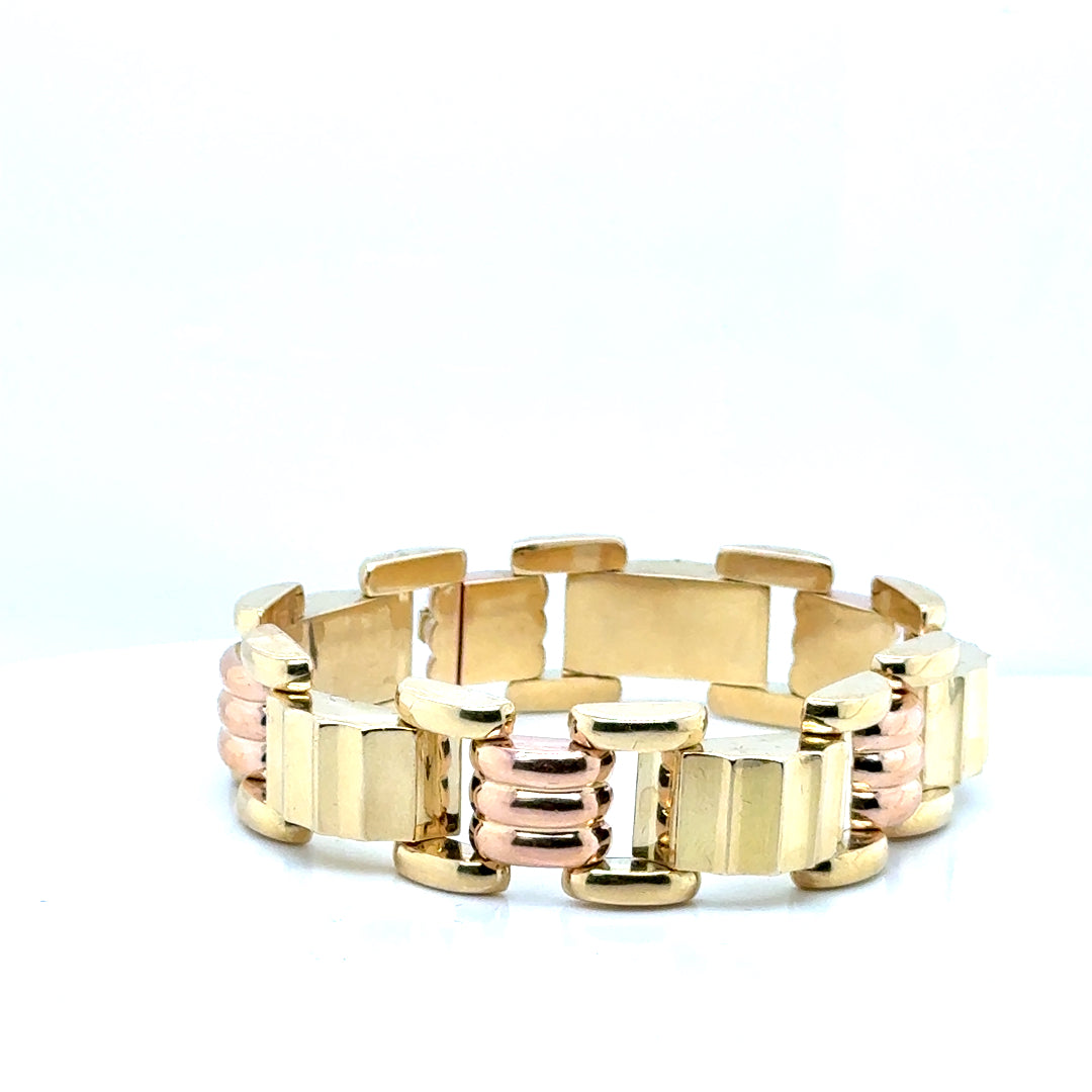 14k Yellow and Rose Gold Bracelet
