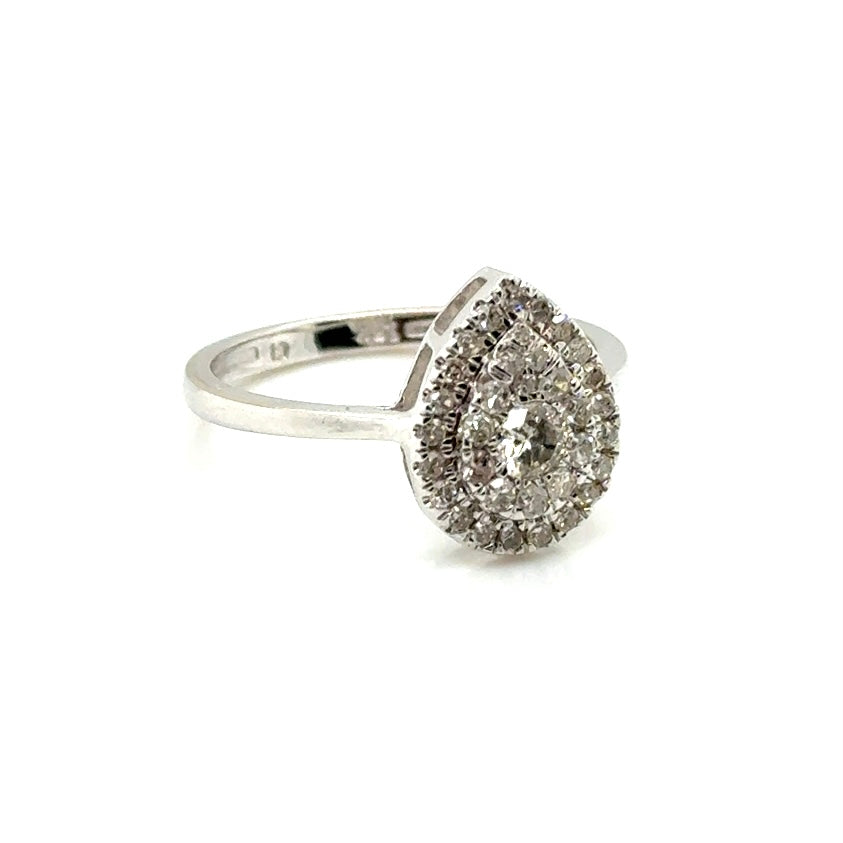 10k White Gold 0.8 CT TW Diamonds Ring