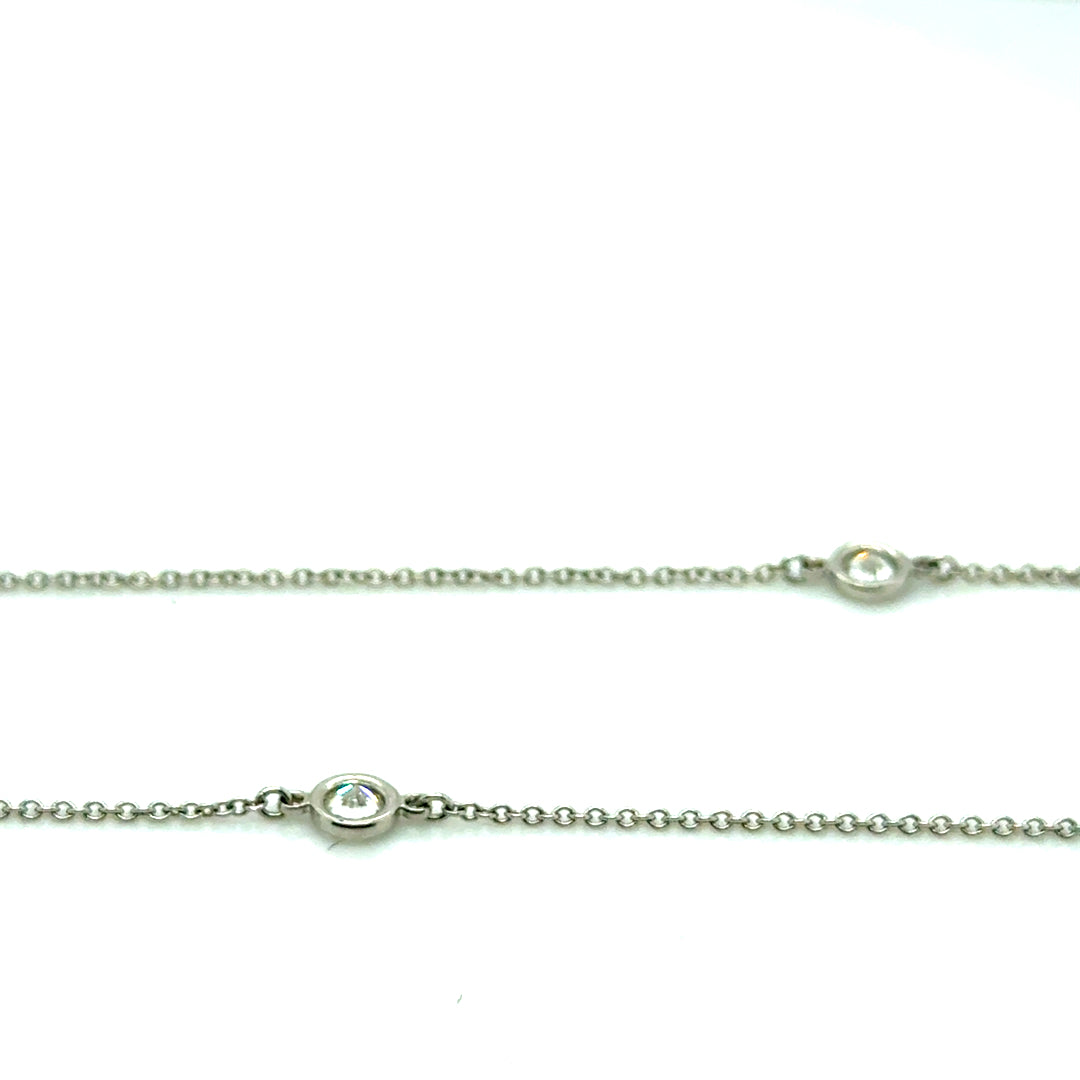 Authentic New Tiffany & Co. Peretti Collection Platinum Diamonds Necklace