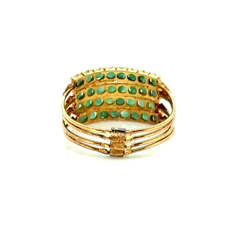 18k Yellow Gold Emerald Ring
