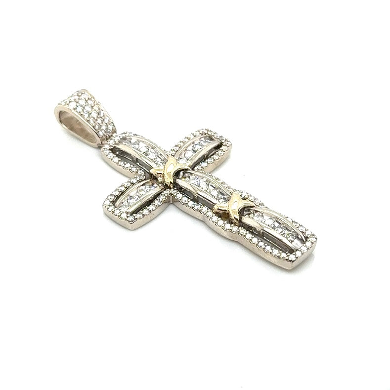 14k White Gold Custom-made 2 CT TW Diamonds Pendant