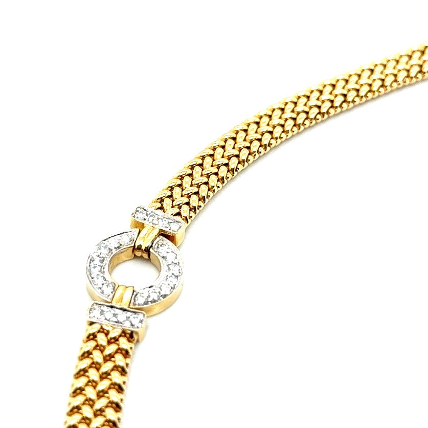 18k Yellow Gold 1.1 CT TW Diamonds Bracelet