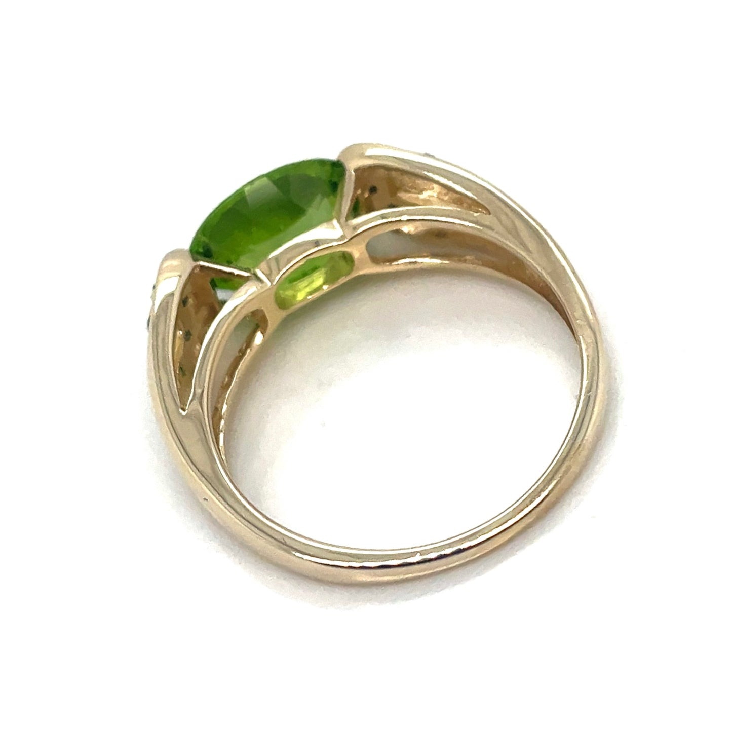 14k Yellow Gold Peridot Ring