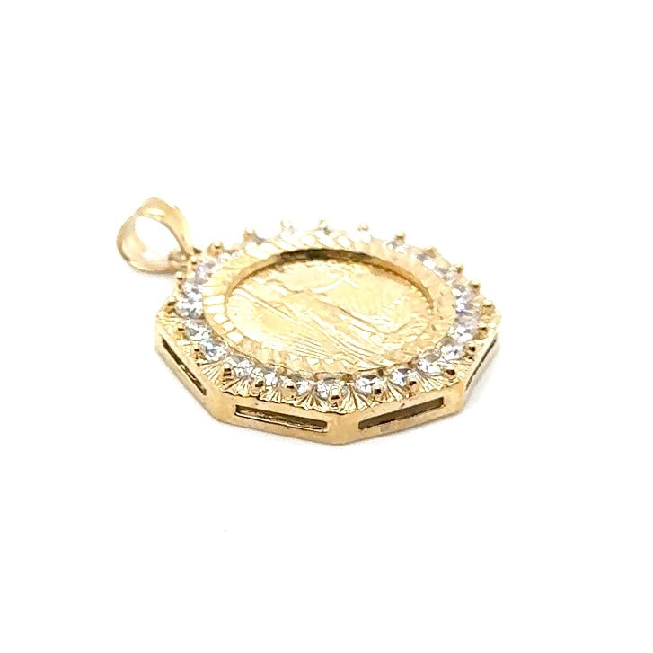 10k Yellow Gold Cubic Zirconia Pendant