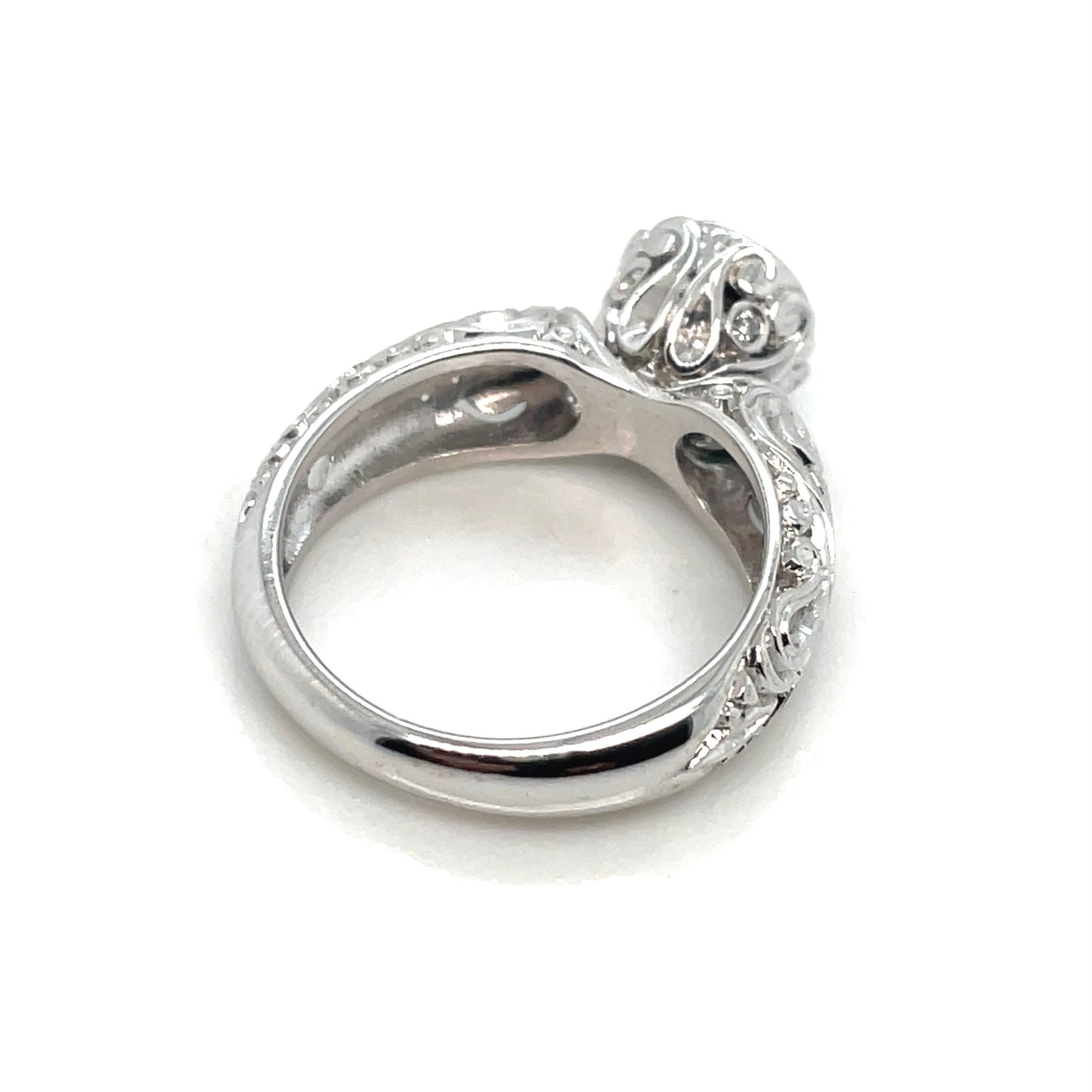 14k White Gold Engagement 0.75 CT TW Diamonds Ring