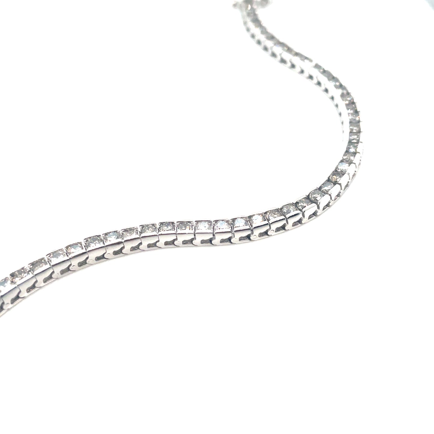 14k White Gold 3.92 CT TW Diamonds Bracelet