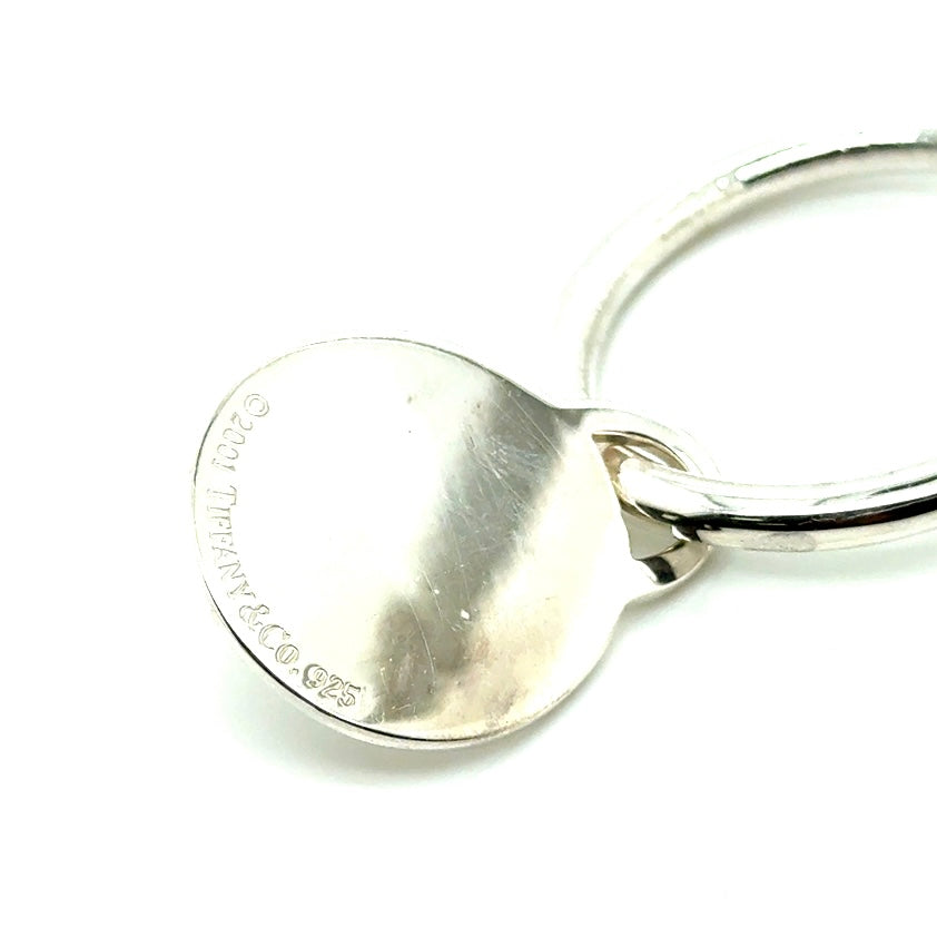 Authentic Vintage Tiffany & Co. Sterling Silver Key Chain Round Charm
